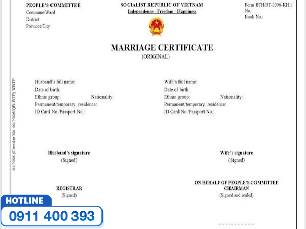 Thủ tục dịch thuật công chứng giấy đăng ký kết hôn