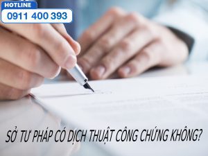 Sở Tư pháp có dịch thuật công chứng không?