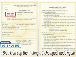 Điều kiện cấp thẻ thường trú cho người nước ngoài tại Việt Nam